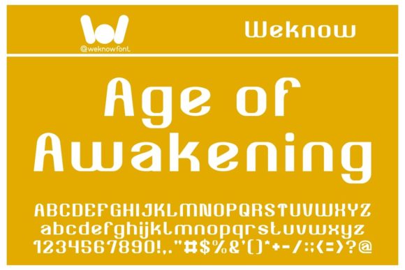 Age of Awakening: A Display Font for Bold Projects