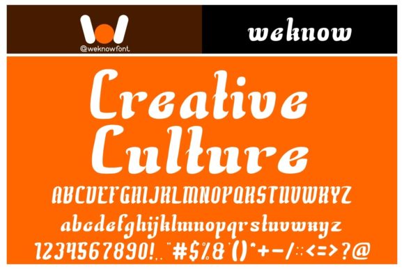 Creative Culture: A Display Font with Modern Impact
