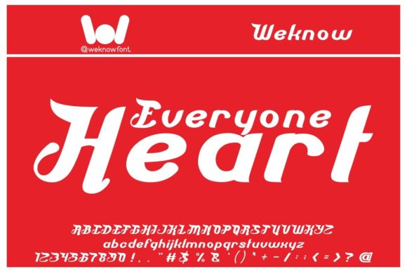 Everyone Heart: A Display Font with Quirky Charm