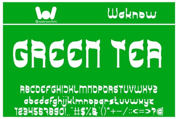Green Tea: A Fancy Display Font for Modern Branding