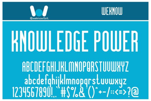 Knowledge Power: A Bold Display Font for Modern Design