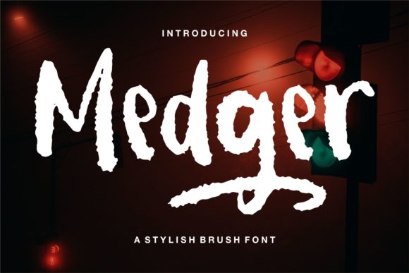 Medger: A Cool, Rough-Textured Display Font for Bold Designs