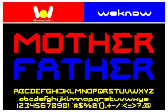 Mother Father: The Cool, Techno Display Font for Modern Brands