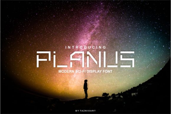 Planus: The Futuristic Display Font for Sci-Fi and Game Design