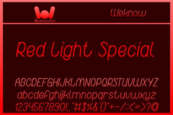 Red Light Special: More Than Just a Font