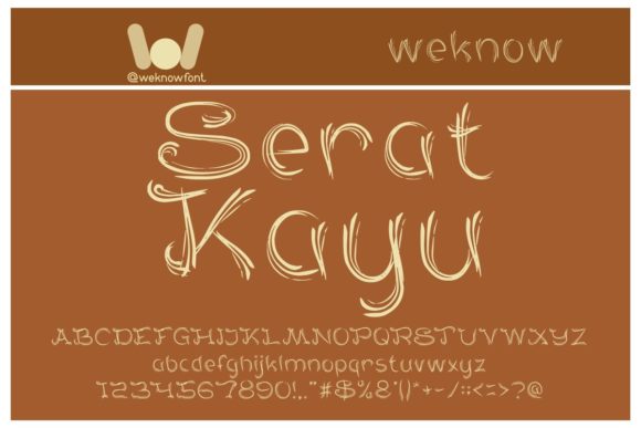 Serat Kayu: A Display Font with Striking Character