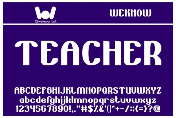 Teacher: Command Attention with This Bold Display Font