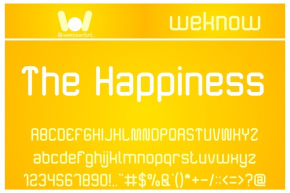 The Happiness: A Techno-Inspired Display Font for Modern Brands