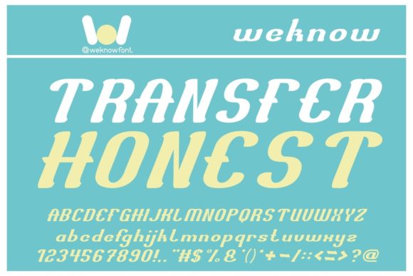Transfer Honest: A Display Font for Modern Branding