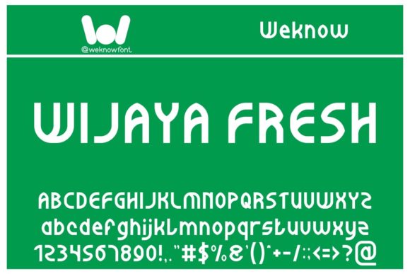 Wijaya Fresh: A Cool and Casual Display Font for Modern Design